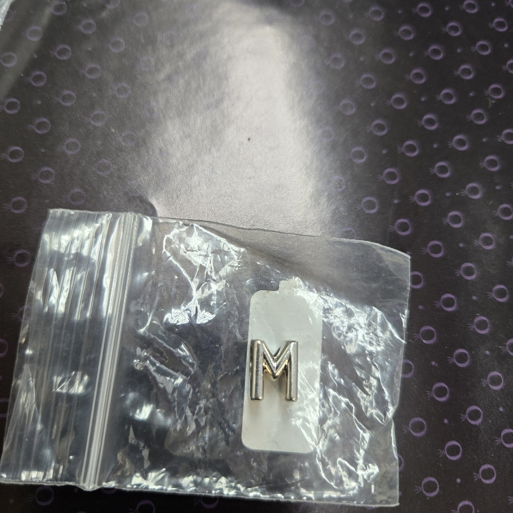 Silver Sigma Symbol Charm
